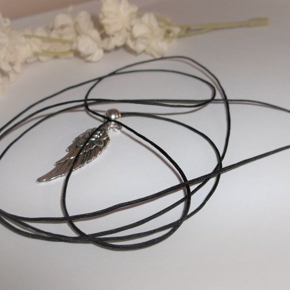 Necklace, Pendant, Silver Wing Necklace, Feather Necklace, Necklace, NWT A162 - Picture 6 of 10
